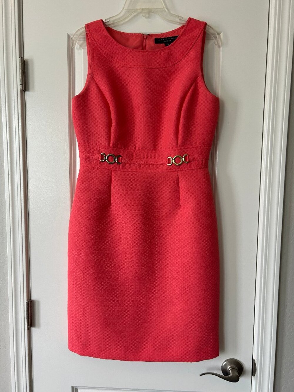 Tahari (PRICE DROP) Women’s Sheath Dress – Coral Color - Size 6